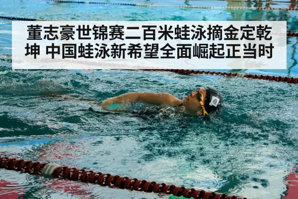 董志豪世锦赛二百米蛙泳摘金定乾坤 中国蛙泳新希望全面崛起正当时